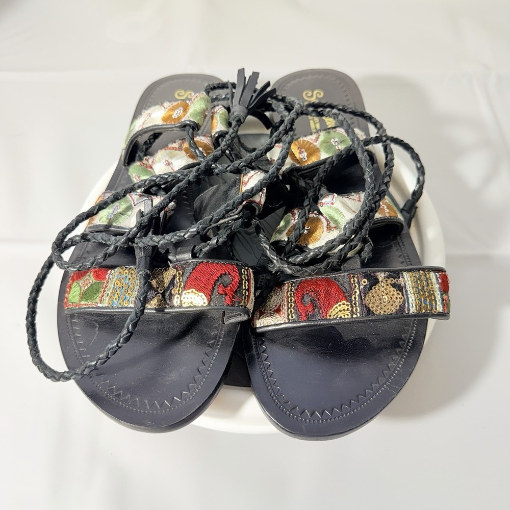 Seychelles In Flight Black Sandals Size 9 Women's